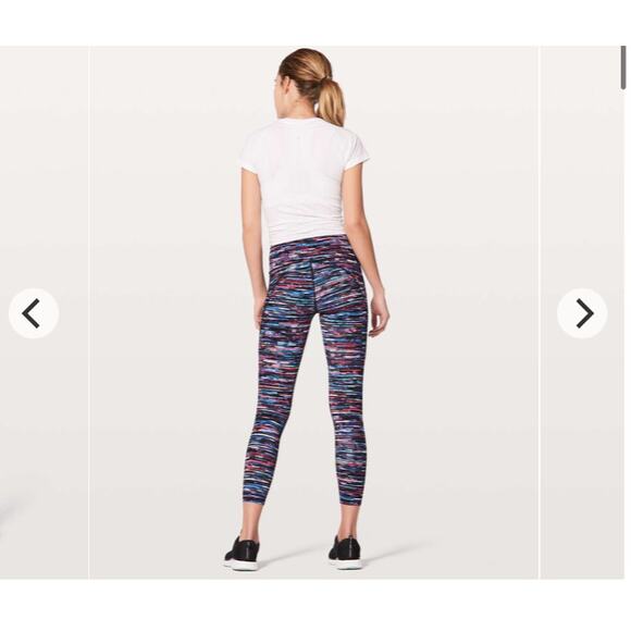 Lululemon Fast  7/8 Tights II Hinshu Apline White Multi Size 6 - Picture 5 of 11